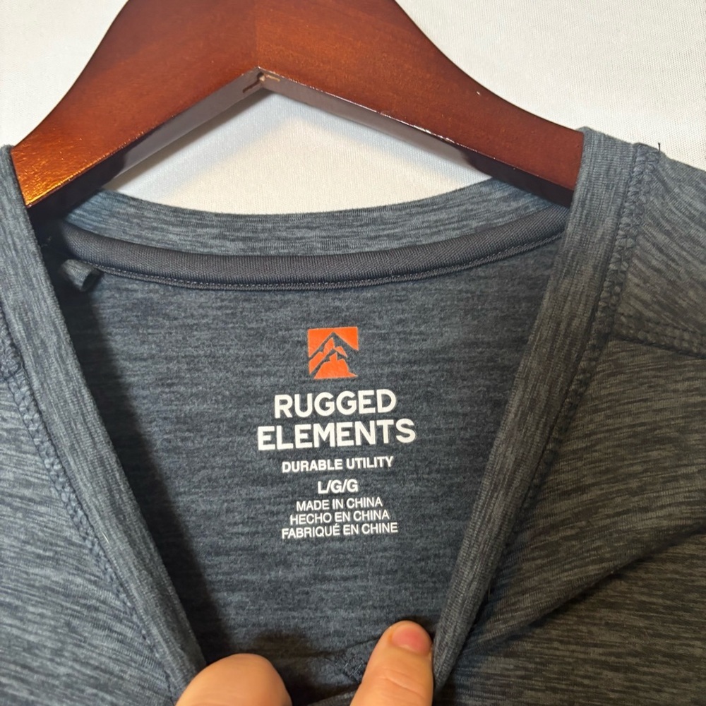 Rugged Elements Durable Utility Mens Size Large Blue Long-sleeve Tee - Picture 3 of 4
